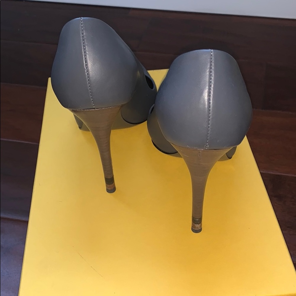 Fendi grey décolleté Vitelli flamingo 37.5